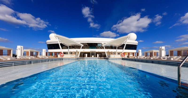 image of Dream Cruises pool for story on cruises from Hong Kong