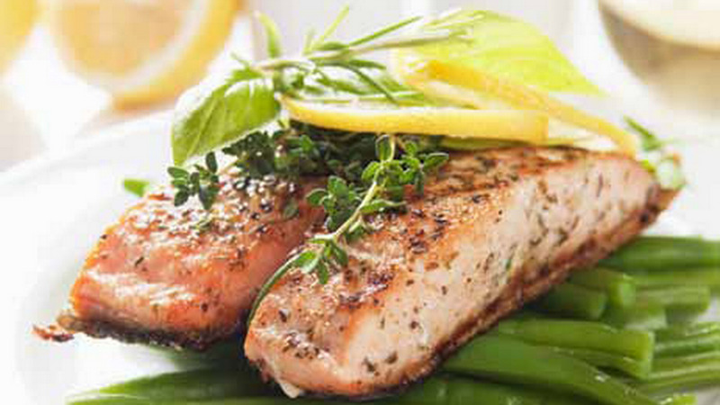 Grilled mustard and herb salmon - recipe