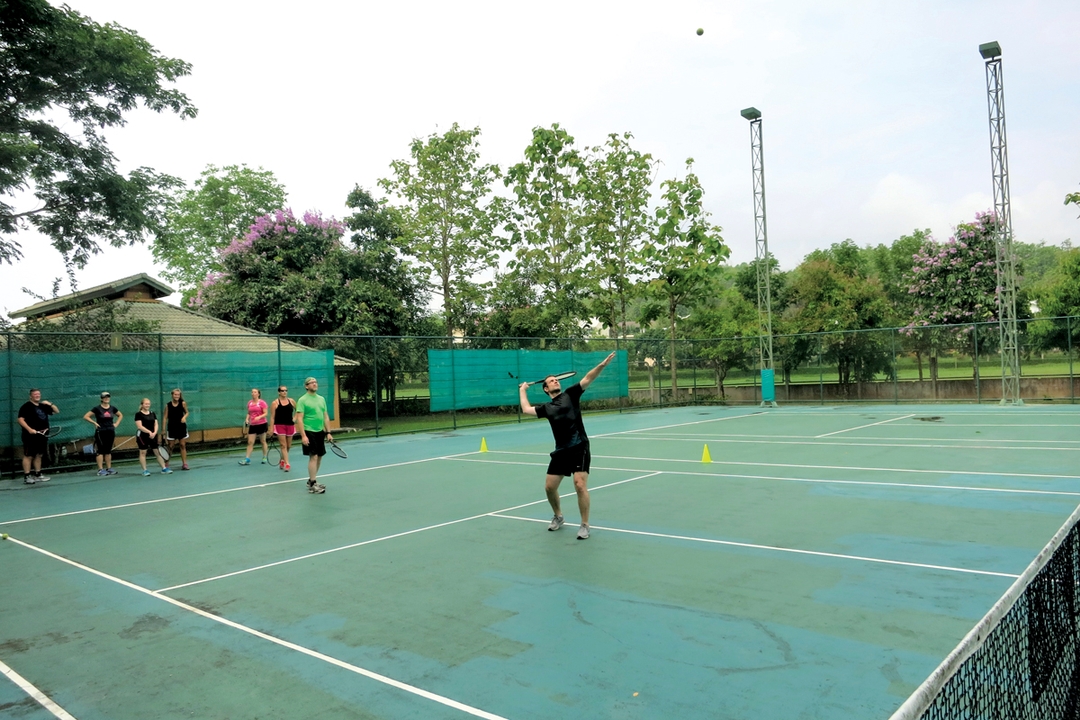 Bootcamp in Thailand, cardio tennis, Prem International School, Thailand