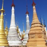 Pagoda tops in Indein, Myanmar