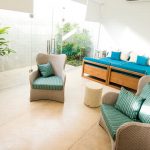 Sri Sharavi Beach Villas & Spa, bedroom with private garden terrace, ground floor, Southern Sri Lanka, family fun