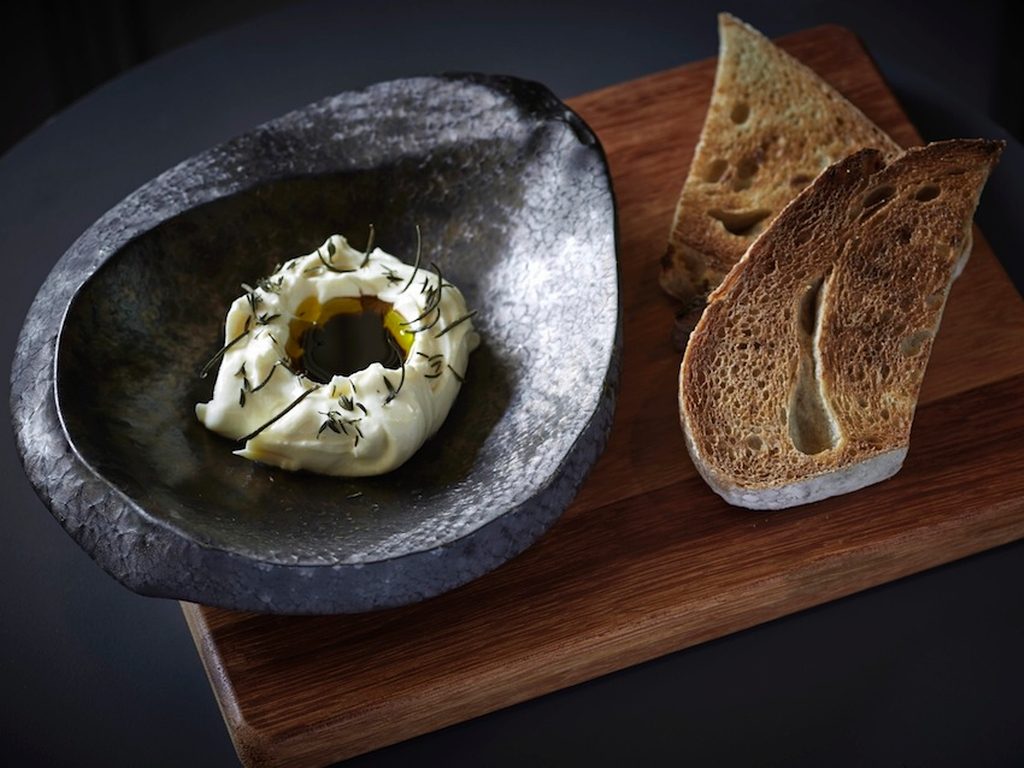 House-made ricotta with olive oil, dried herbs and balsamic at The Pawn Hong Kong