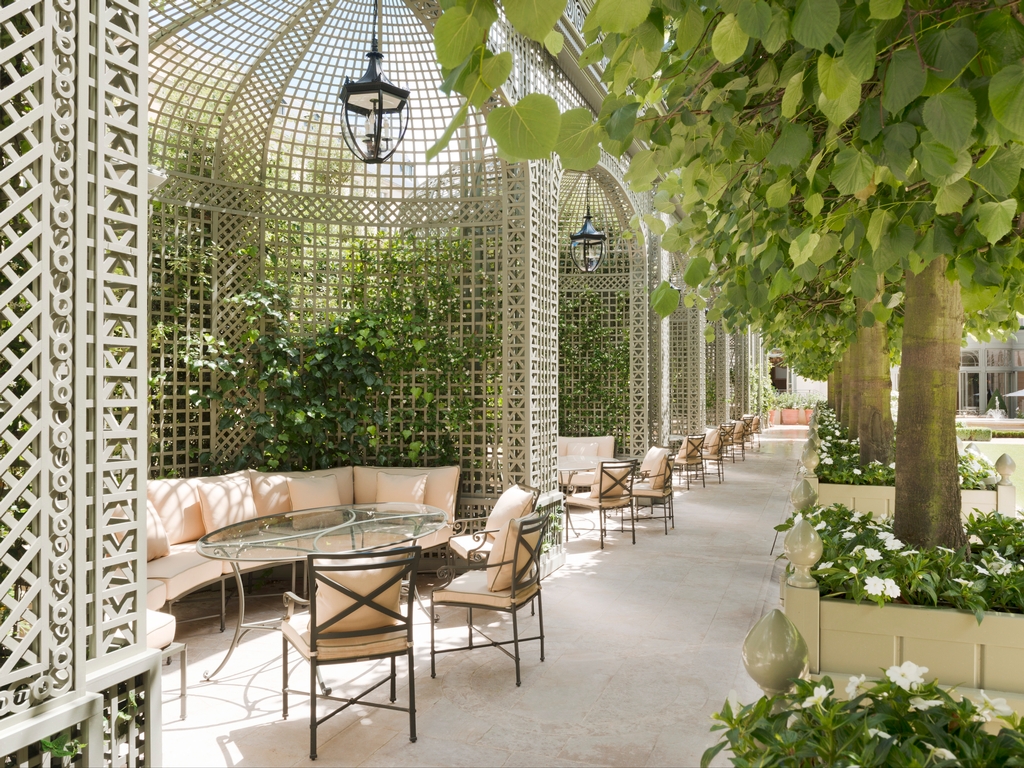 Guests can relax in the hotel's Grand Jardin