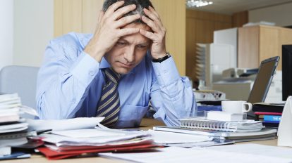 image of stressed man for story on men's health