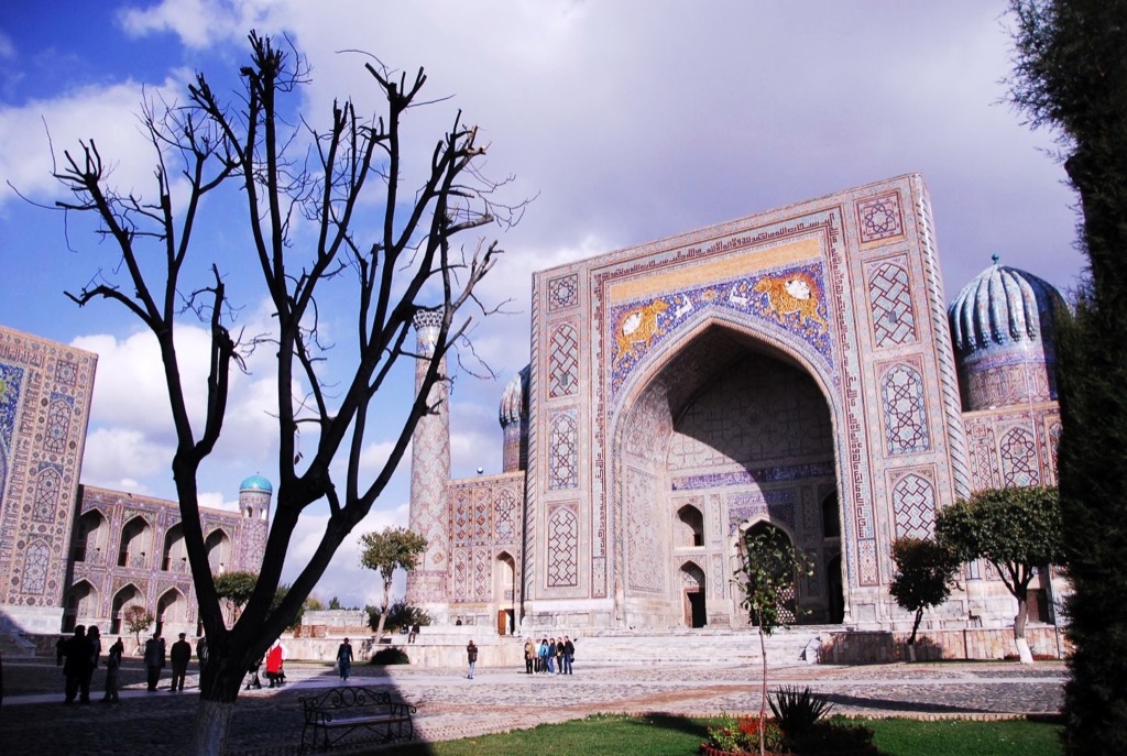 Uzbekhistan on the Silk Road is known for its striking architecture