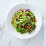 Home delivery: Avocado salad with comte and walnuts