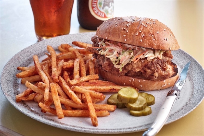 A Southern fried chicken sandwich with slaw from Commissary is hard to beat 