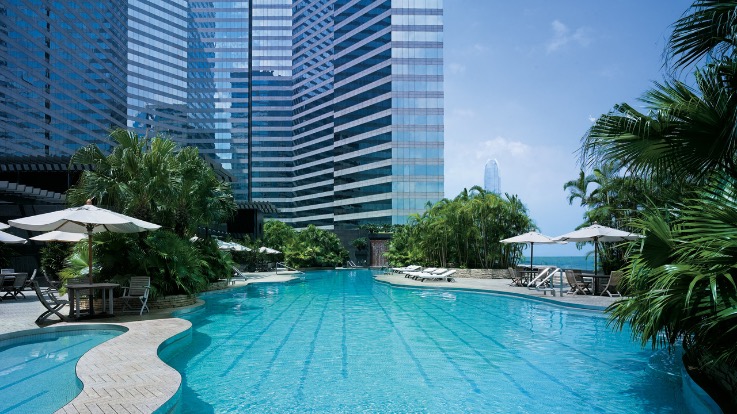 Hotel pools: The Grand Hyatt's 50-m outdoor pool