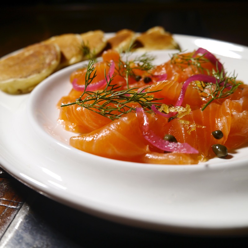 French food: Marinated salmon was top-notch