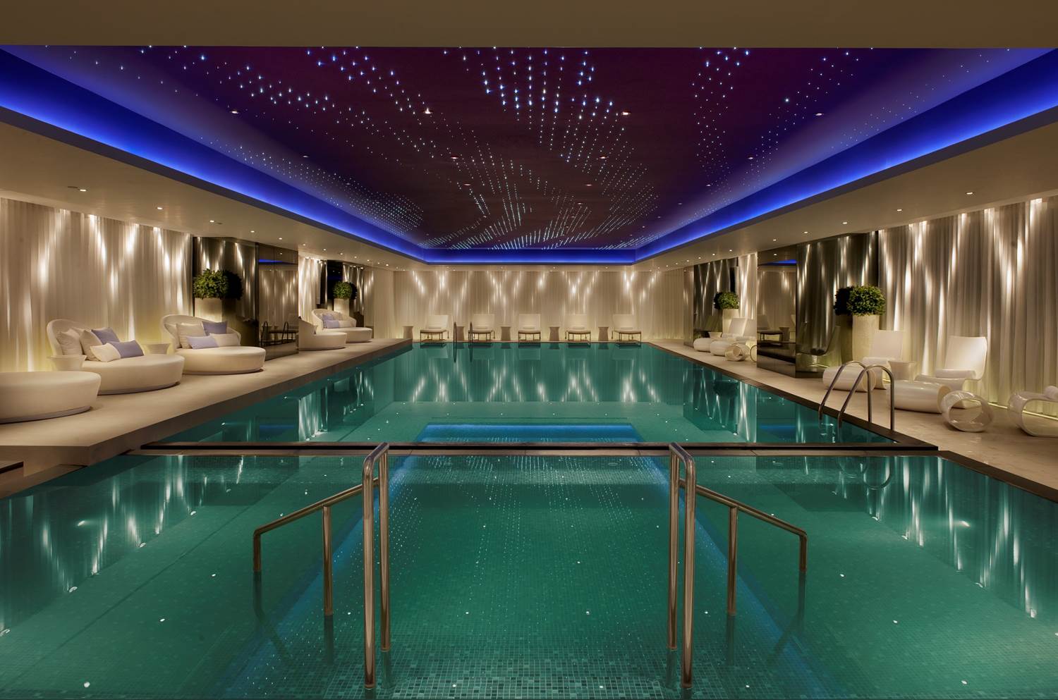 Hotel pools: The stylish indoor infinity pool at The Mira Hong Kong