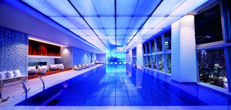 Hotel pools: The Ritz-Carlton's indoor pool is on the 116th floor of the hotel