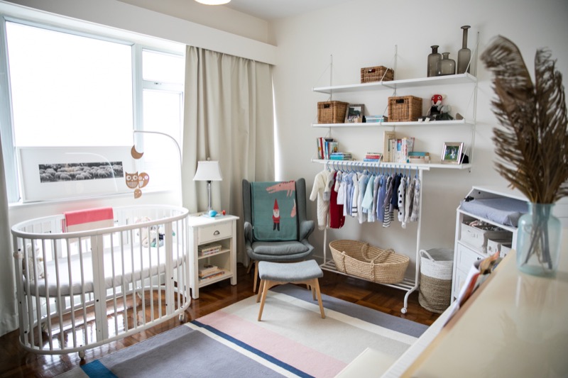 Baby Olympia's light-filled bedroom. Picture: Michelle Proctor 