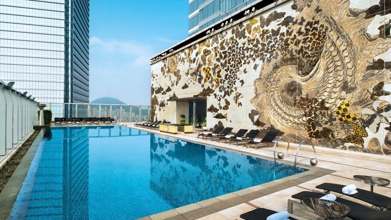 Hotel pools: The W Hong Kong hotel is known for its glamour