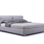 DSL Furniture: The Lamberi Bed 01 has a soft, cushioned headboard and can be finished a fabric colour of your choice