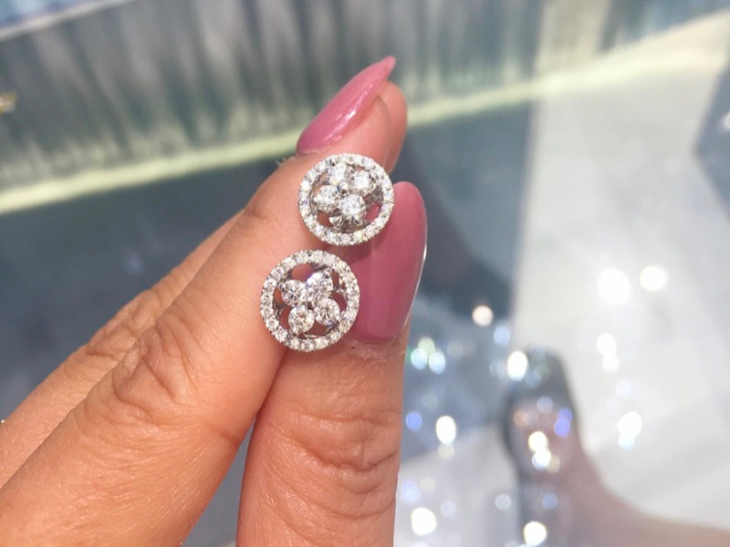 Customised diamond jewellery - earrings