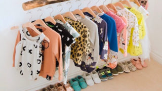 Children's fashion on a rack from Retykle - gently used clothing