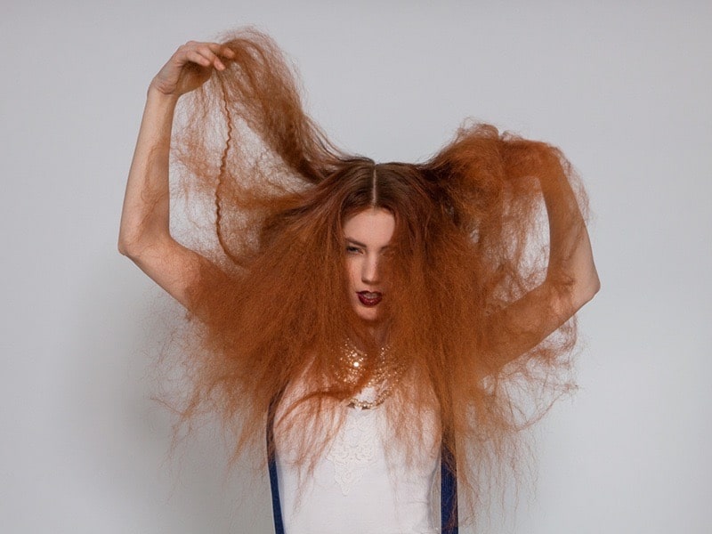 image of frizzy hair in need of hair treatments