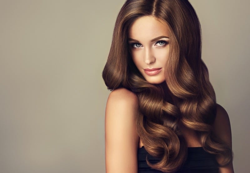 image of model with a hair treatment at Glow Salon