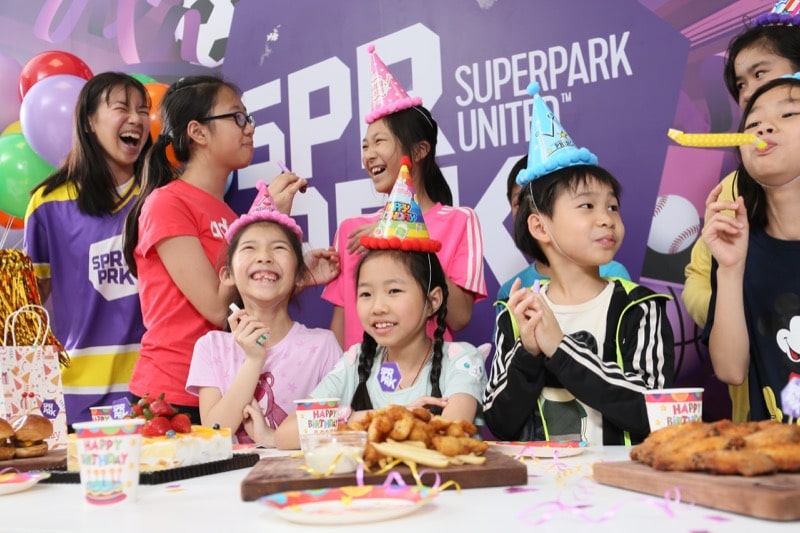 image of kids at SuperPark party, kids' party venues in Hong Kong