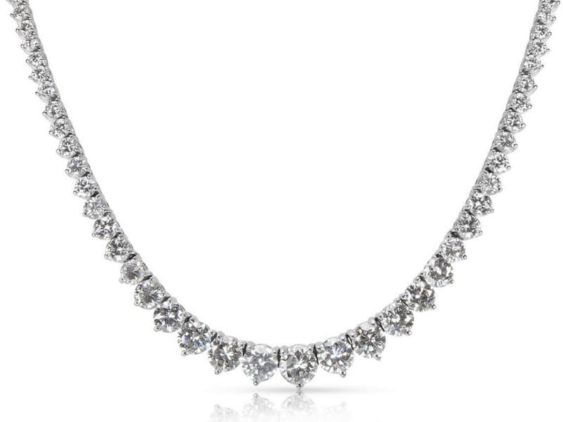 image of diamond tennis necklace from Hong Kong jewellers