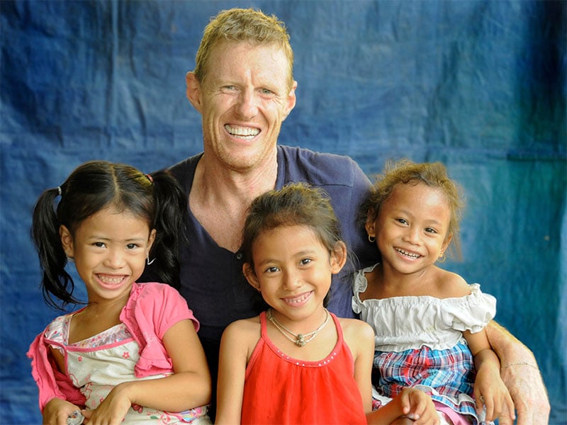 Cambodian Children’s Fund photo with kids