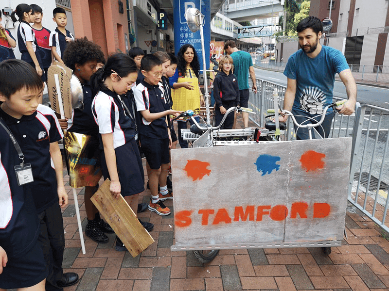 Stamford American School Hong Kong students with their space week rovers