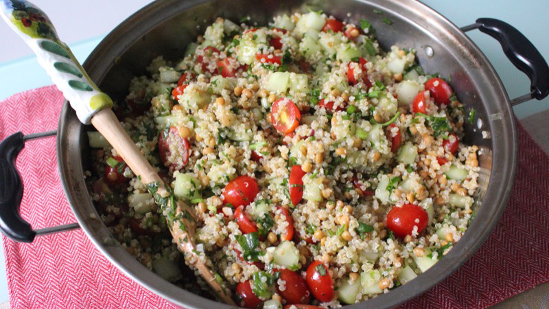 Meat-free meals: Quinoa Lentil Tabouleh