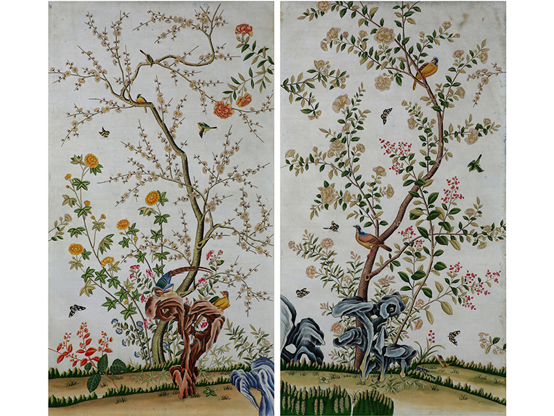 Altfield Gallery Asian décor - hand painted chinoiserie panels