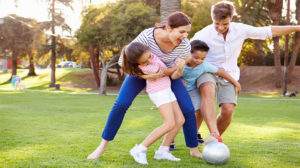 Kids and exercise - Football in the park, Bupa Global