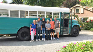Kraaijeveld family road trip - outside the converted bus