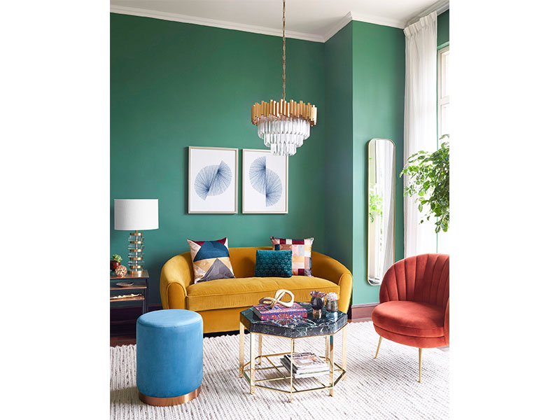 Indigo living - green living room
