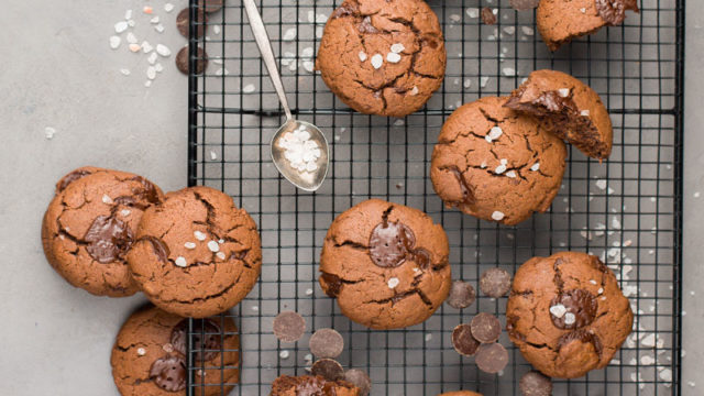 Chewy Salted Caramel and Chocolate Cookies recipe
