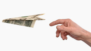 Moving money: OFX Hong Kong - hand sending money paper plane