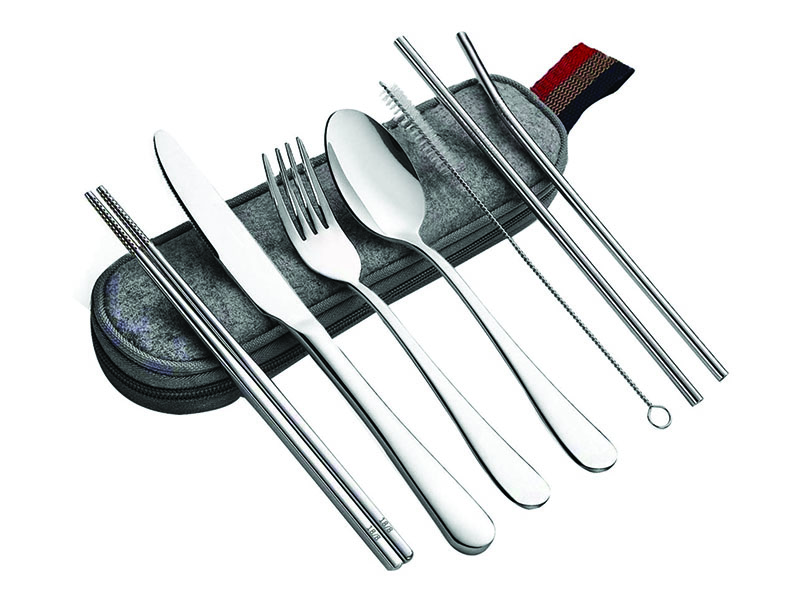 plastic free products - reusable travel cutlery set