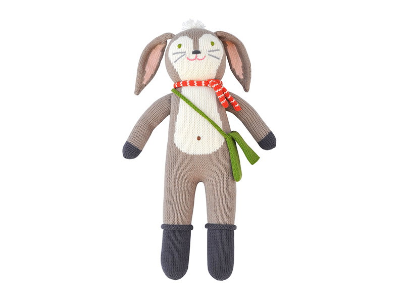 Pierre the Bunny, handmade in Peruvian cotton, $650, Petit Tippi