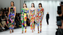 Models on catwalk - for web trivia quiz on fashion
