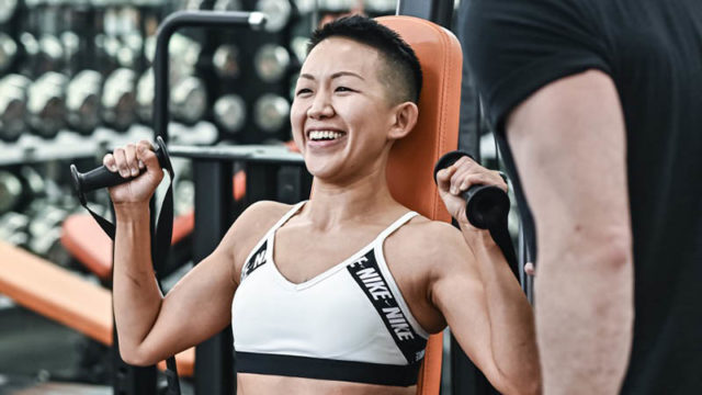 MAY CHOW working out