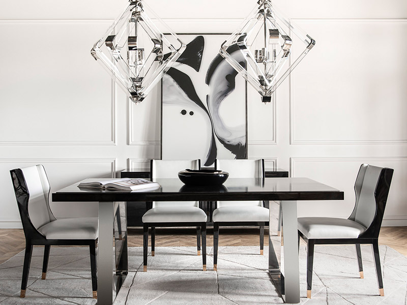 Indigo Living - Black and white dining table