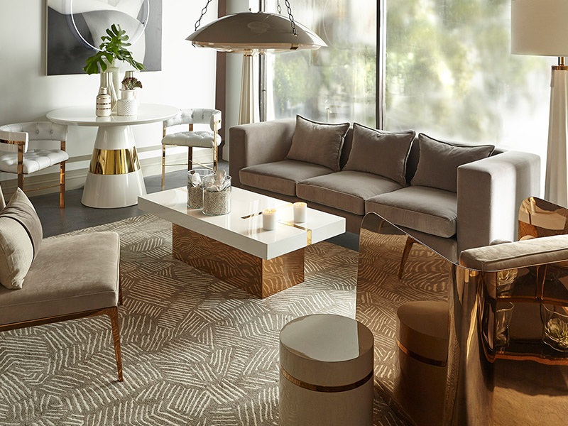 Indigo Living - gold living room