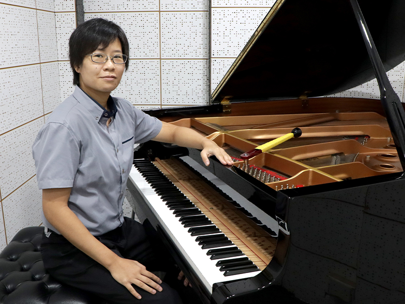 Chung Wang Choi - piano techician at Kata Music in Hong Kong