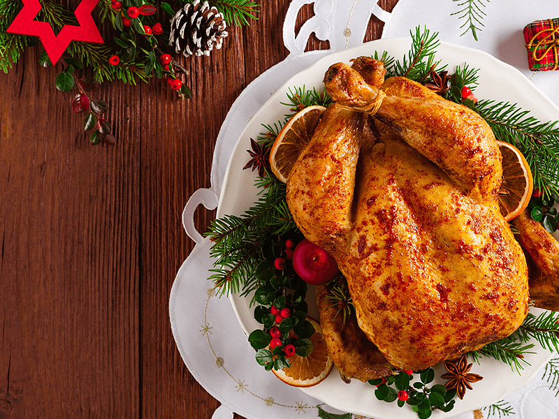 Christmas turkey - festive French food by Plantin Kaviari