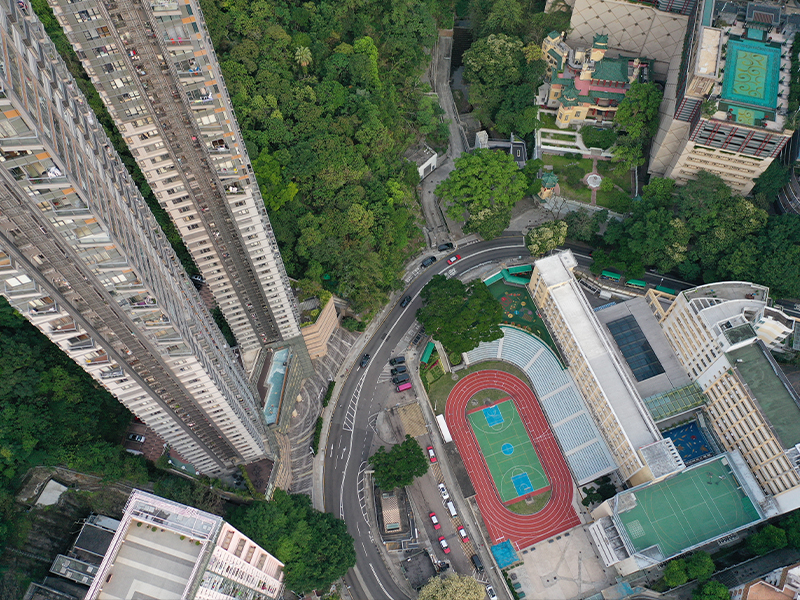 Wang Fung Terrace Tai Hang - aerial shot