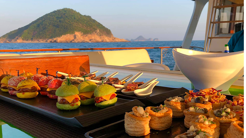 Delicious, junk boat catering companies Hong Kong