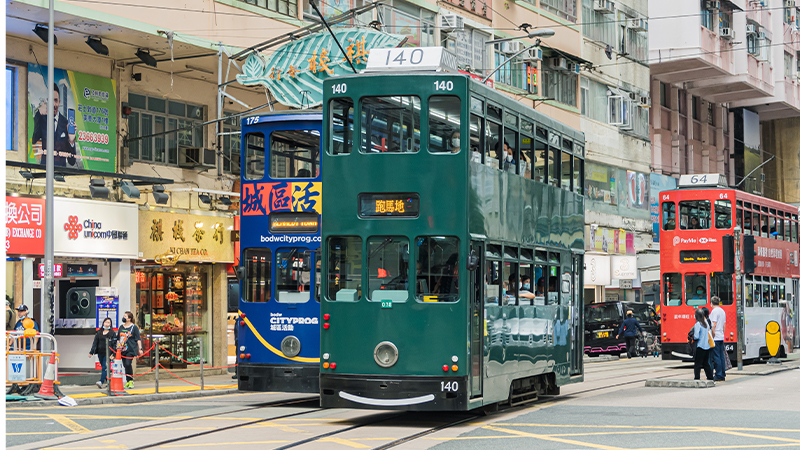 public transport in hong kong - tram