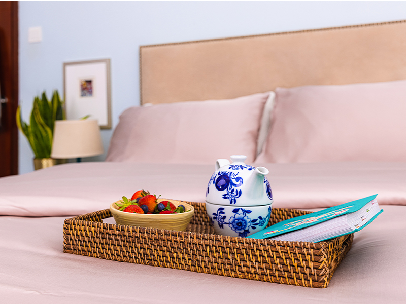 Bamboo home and lifestyle products from Bamboa - pink sheets