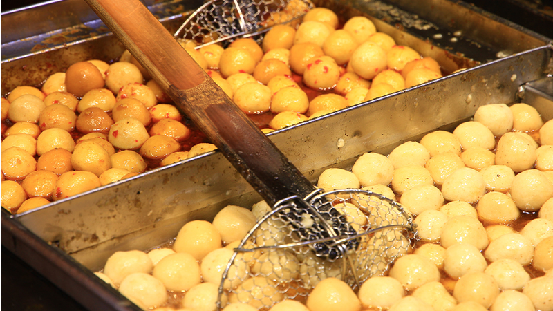 Hong Kong street food snacks - fish balls