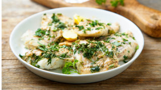 Healthy fish recipe - Plaice Fillet with Lemon Parsley Butter