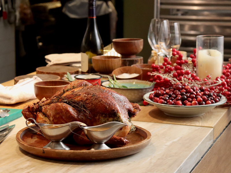 Thanksgiving dinner - turkey at Feather & Bone