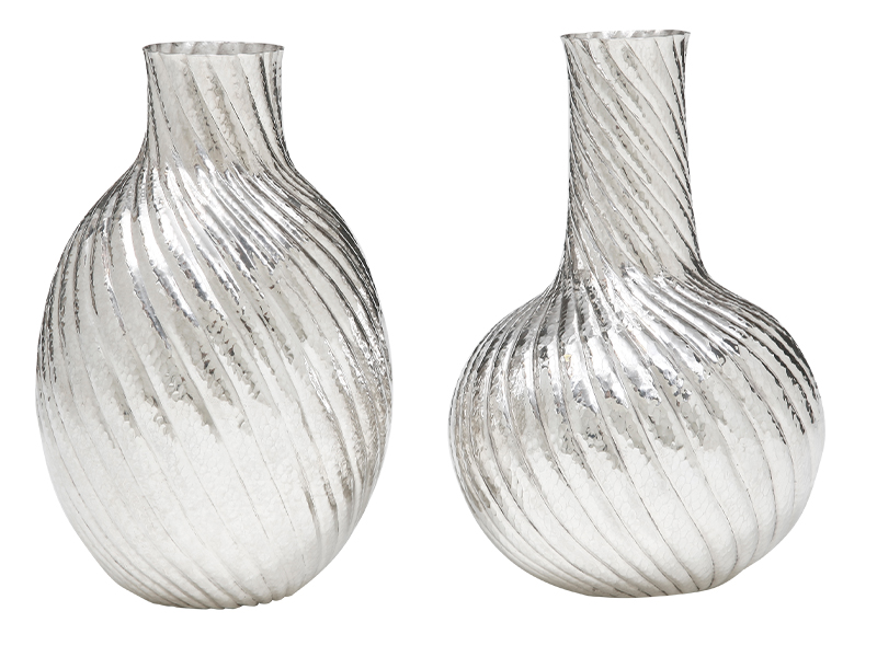 Cambodian silver vase set, price on request, Altfield Gallery