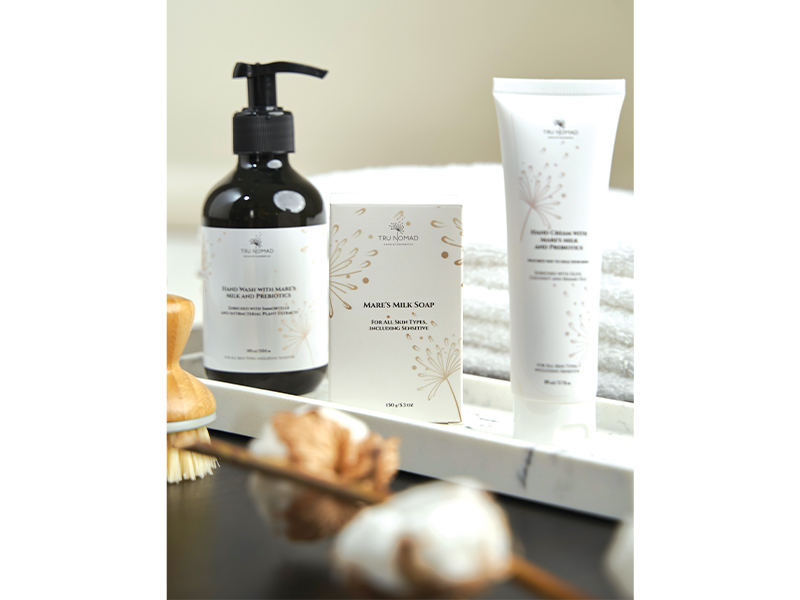 Christmas gift ideas - Mare’s milk soap, $120, hand wash, $200, and hand cream, $180, TruNomad